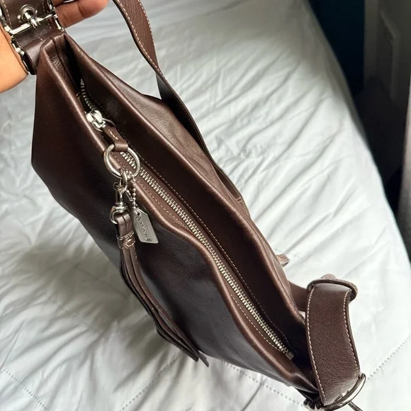 Coach Legacy Leather Hobo Bag – Dark Brown Leather | Adjustable Strap - Picture 5 of 11
